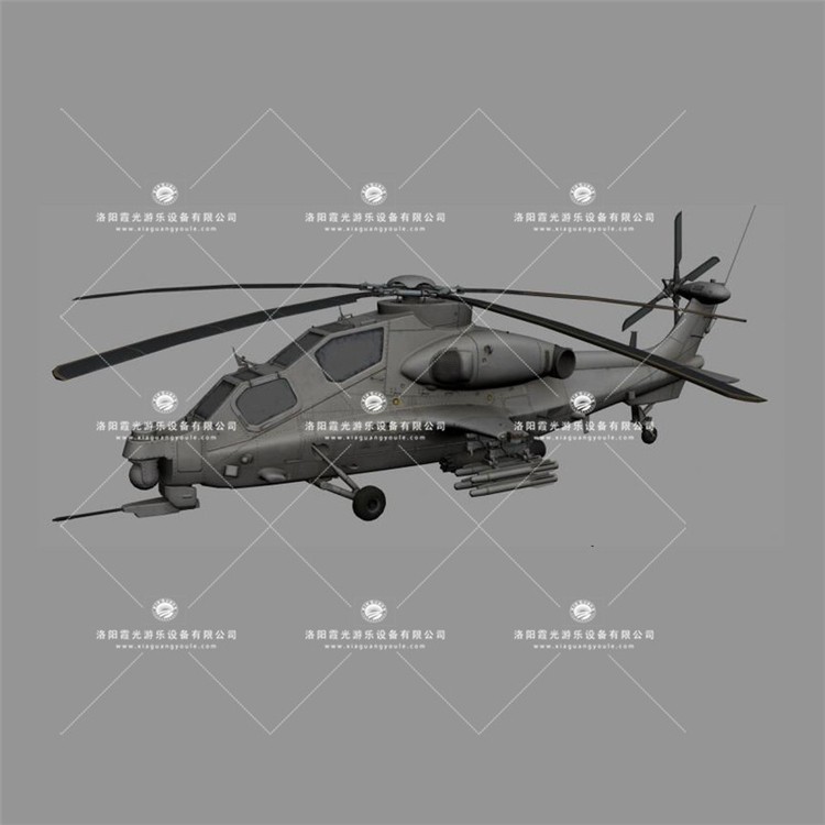 修文武装直升机3D模型